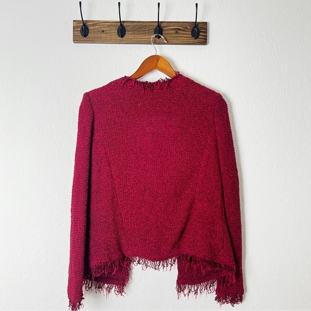 IRO Raspberry Fringe-Trim Tweed Jacket - Picture 6 of 8